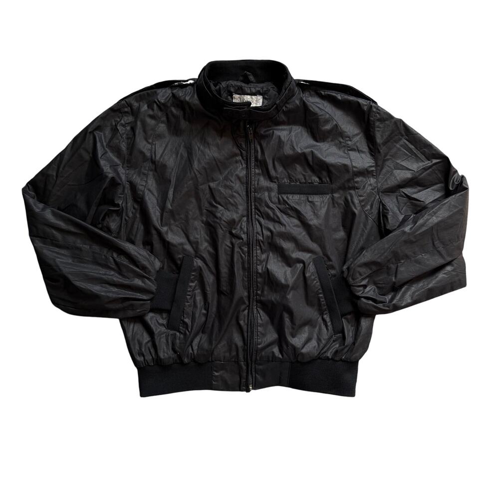 Vintage B.J. Barnett Black Bomber Jacket Size Medium Men’s Lightweight Jacket